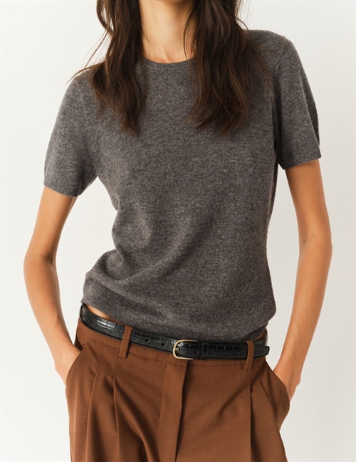 THE GARMENT COMO KNIT TEE GREY MELANGE